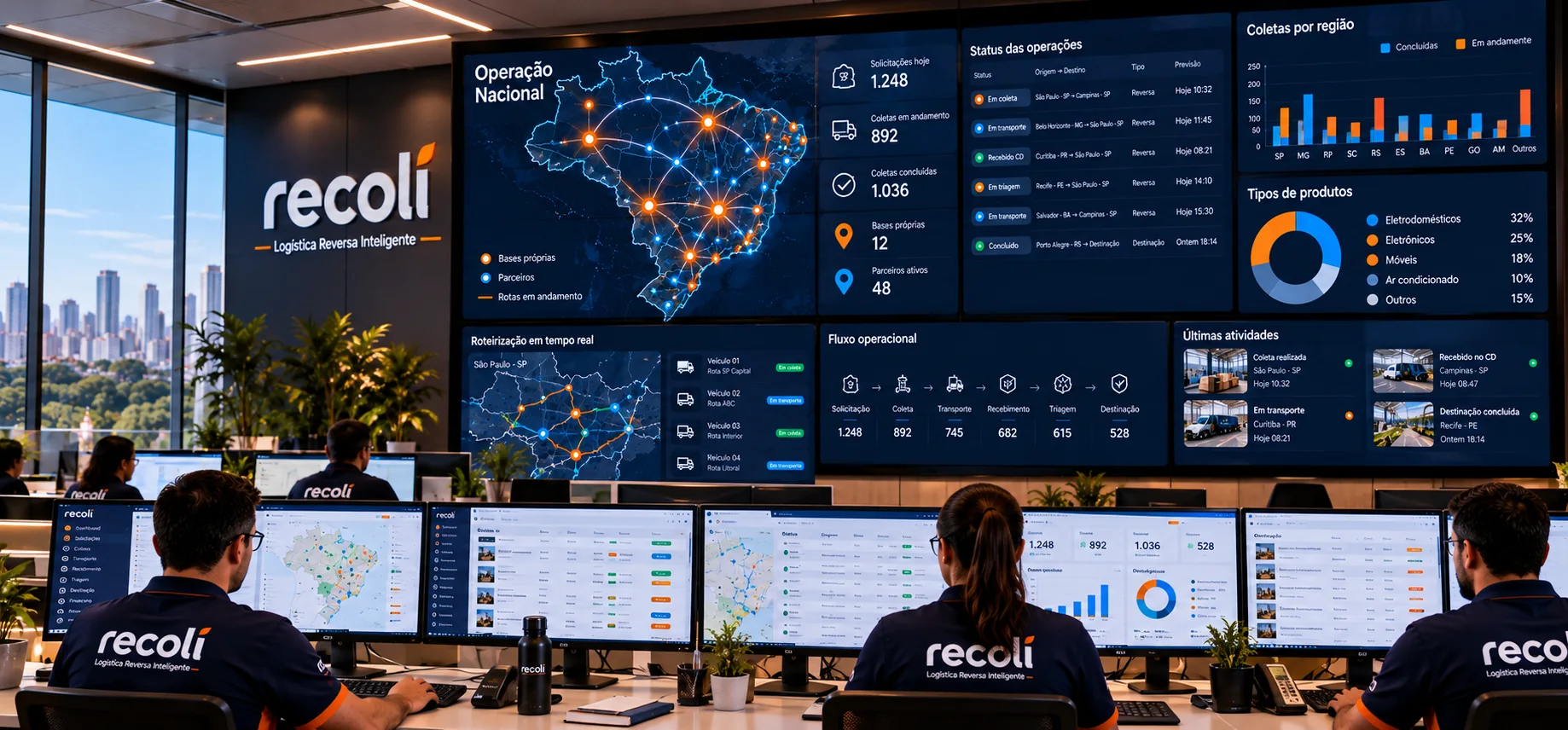 Torre de controle da operação Recolí